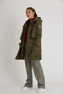 Parka Unie Bi Color Artwork - Olive