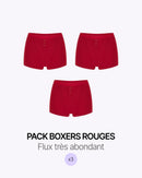 Pack trío de bóxers de malla roja