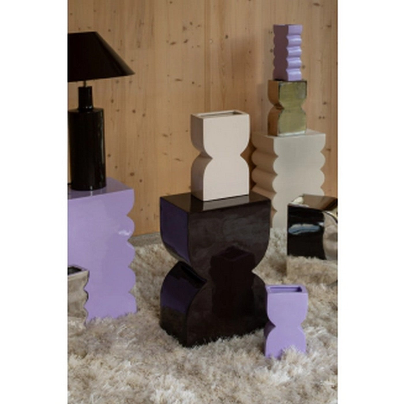 Curves - Side Table - Aluminum - Bright Lilac