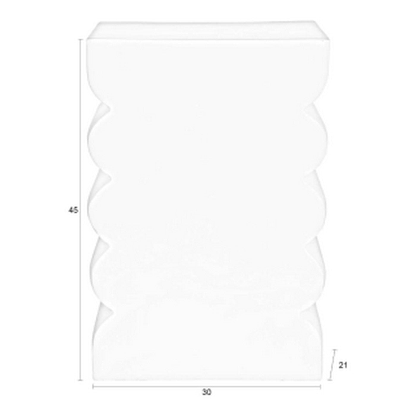 Curves - Side Table - Aluminum - Bright Lilac