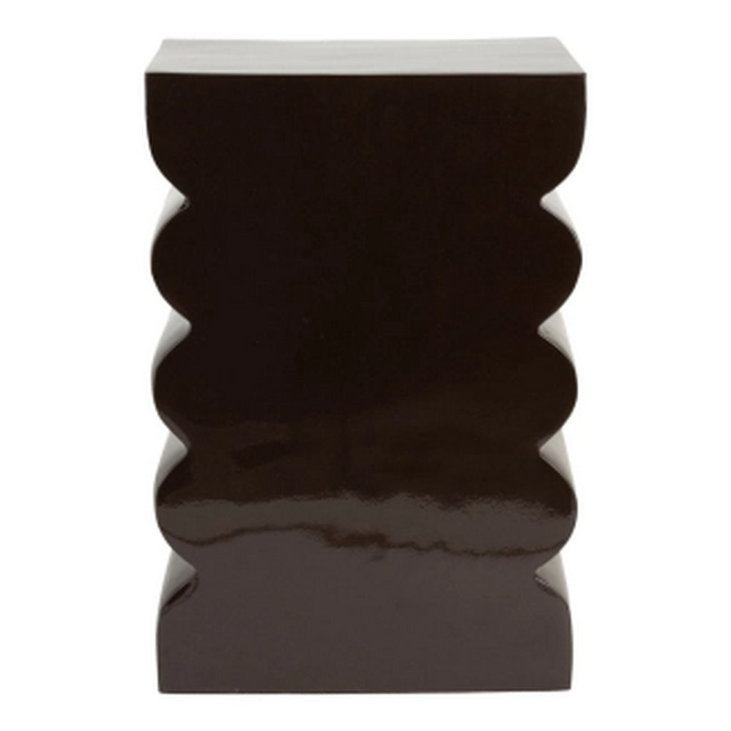 Curves - Side Table - Aluminum - Glossy Brown