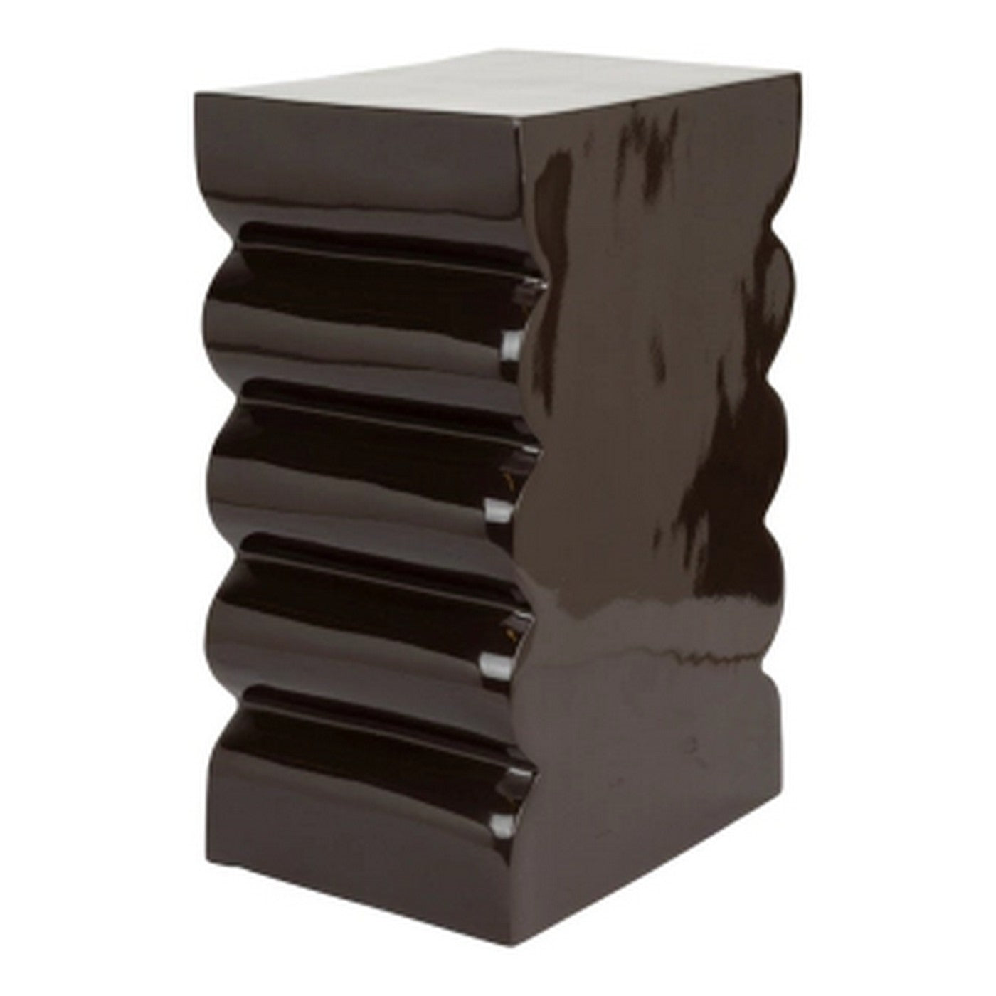 Curves - Side Table - Aluminum - Glossy Brown