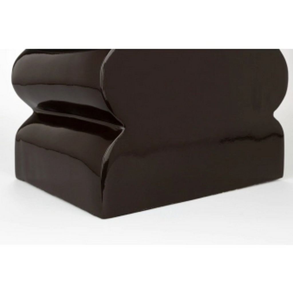 Curves - Side Table - Aluminum - Glossy Brown