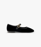 Bailarinas Leonie - Piel Velour - Negro