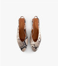 Ballerines Mariana - Cuir Python - Beige
