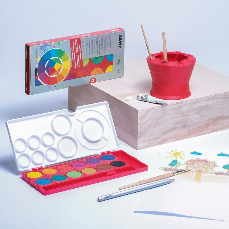 Boite Rouge - 12 Pastilles De Peinture - Lamy