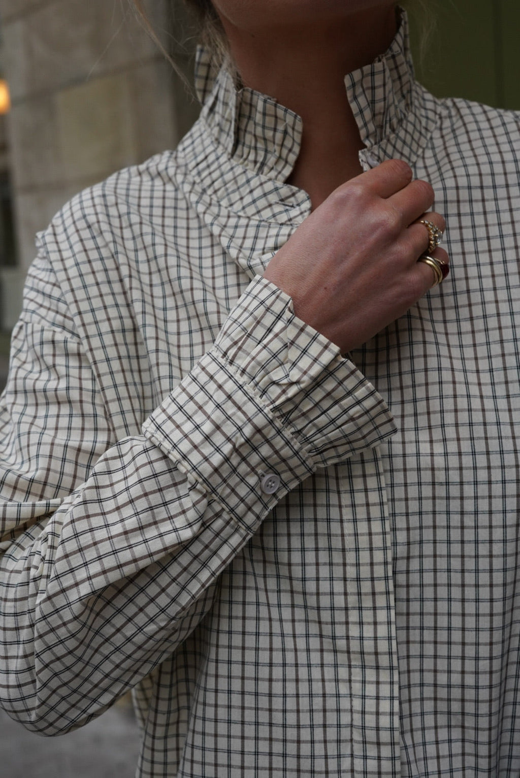 Ecru Checked Eglantine Shirt
