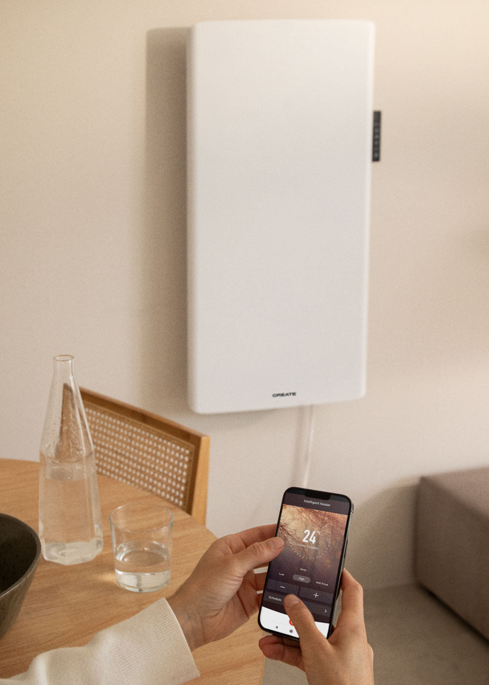 Warm Clear - Wall-Mounted Electric Convector with Wi-Fi
