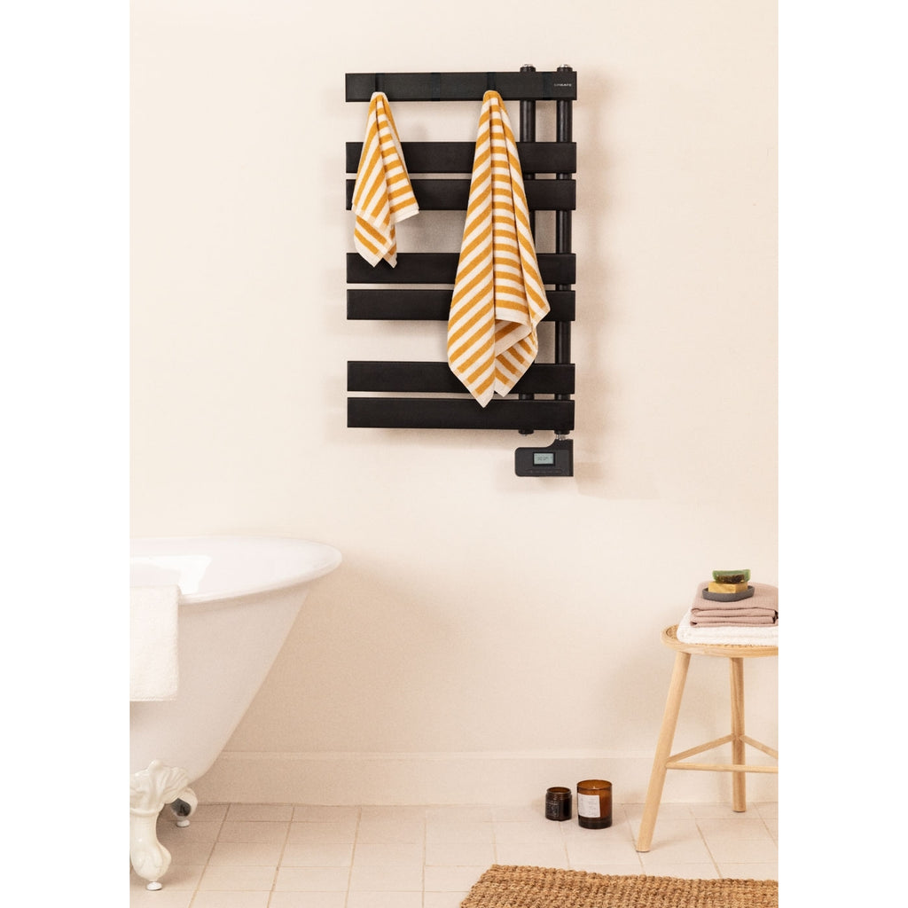 Modern Electric Towel Rail - Black