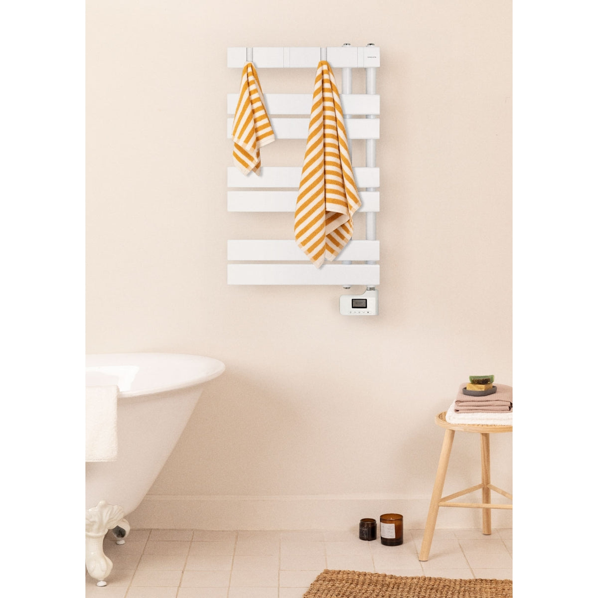 Warm Towel Modern - Sèche-Serviettes Électrique Mural - Blanc