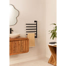 Electric Towel Rack With 180º Rotating Bars - Black