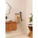 Electric Towel Rack With 180º Rotating Bars - Black