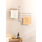 Warm Towel Minimal - Sèche-Serviettes Électrique Avec Barres Pivotantes À 180º - Blanc