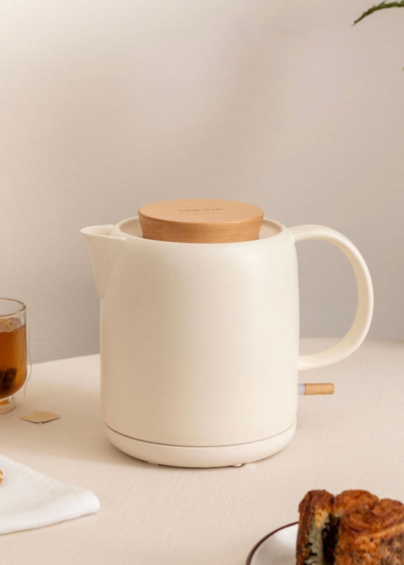 Kettle Ceramic - Hervidor de agua eléctrico de cerámica - 1L - Blanco roto