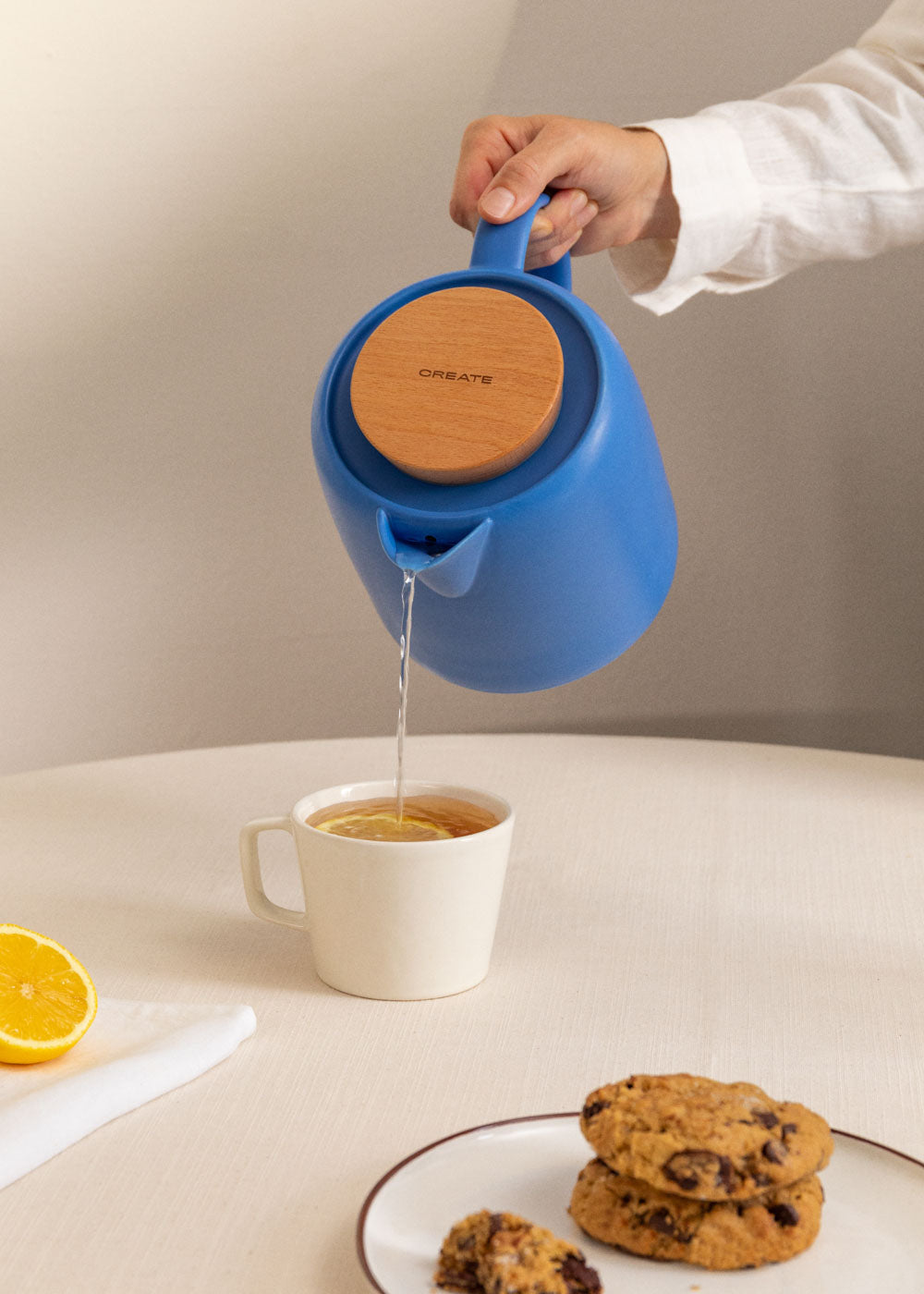 Ceramic Kettle - Ceramic Electric Kettle - 1 L - Cobalt Blue