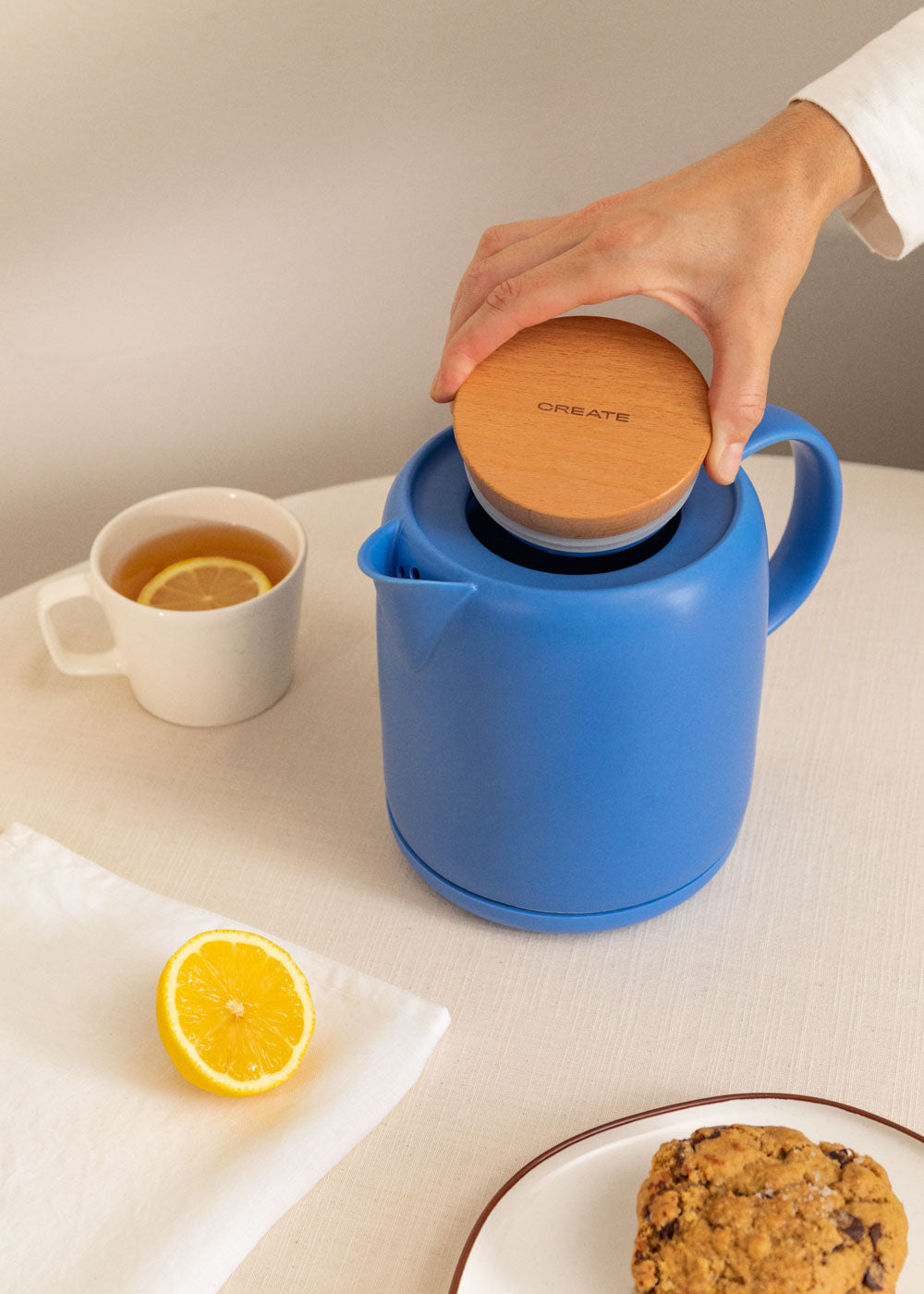 Ceramic Kettle - Ceramic Electric Kettle - 1 L - Cobalt Blue