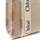 Bolso tote mediano Chloé Woody - Mujeres - Beige