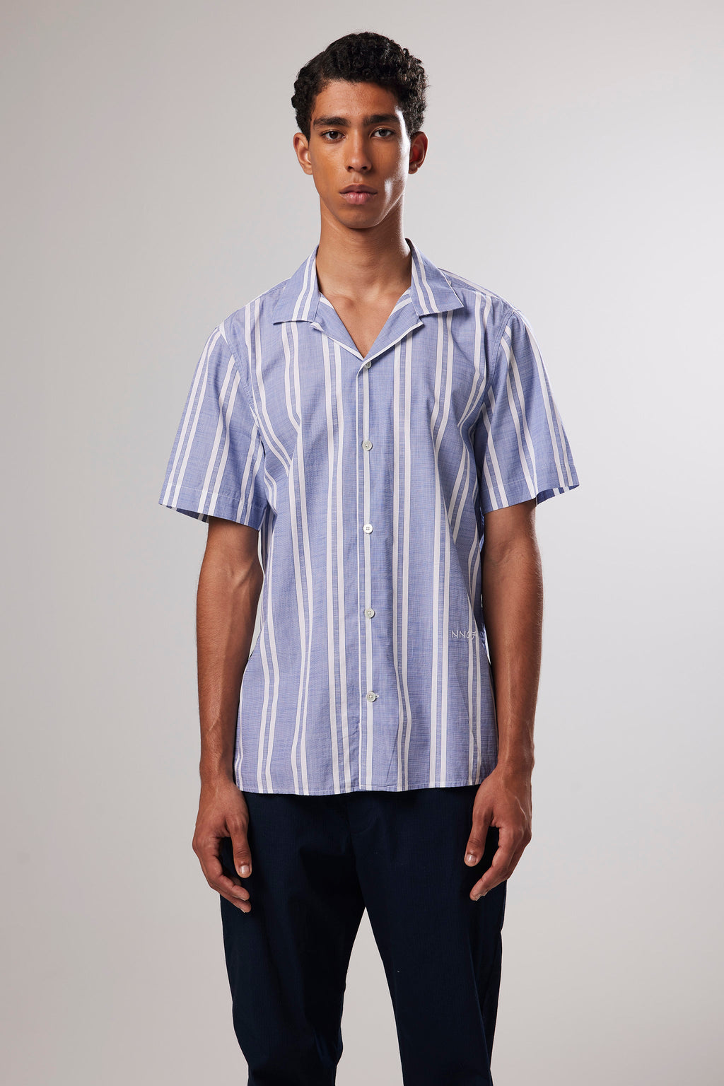 Miyagi SS - Blue Stripe Shirt