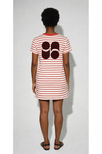Short Dress Nova Tao Lines Red Fabriquée Au Portugal