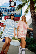 Short Dress Nova Tao Lines Blue Fabriquée Au Portugal