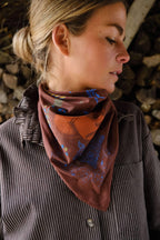 Georges Scarf Brown Pattern