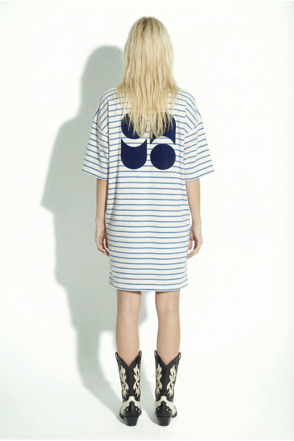 Short Dress Nova Tao Lines Blue Fabriquée Au Portugal