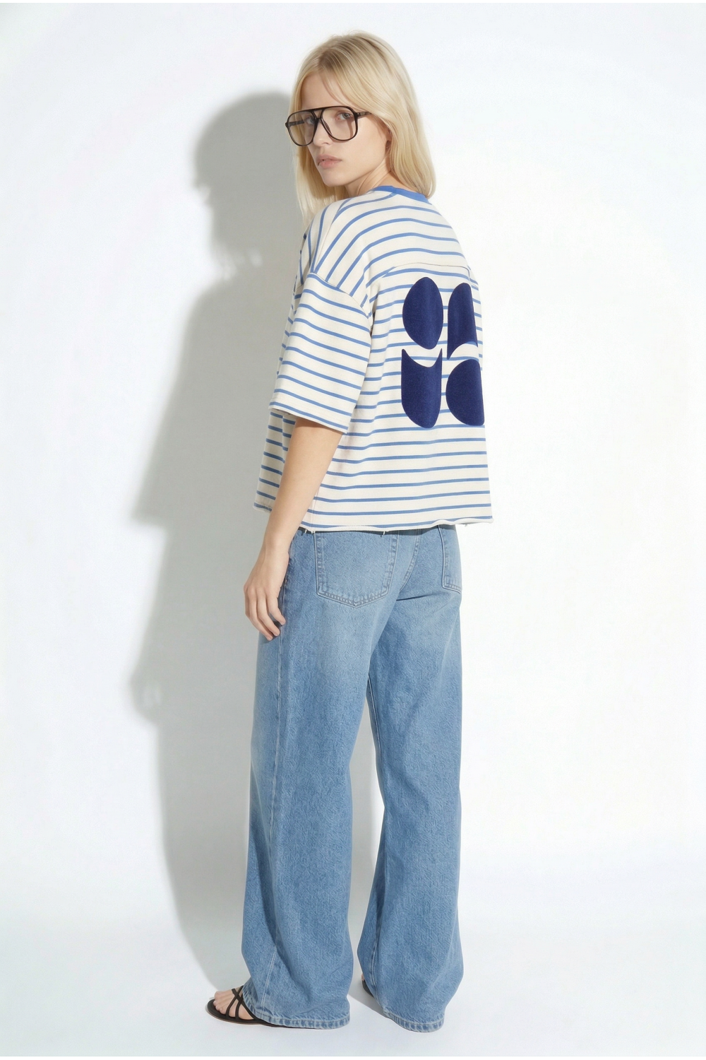 Tshirt Tao Marinière Bleue, Fabriqué Au Portugal