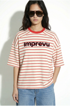 Tshirt Tao Marinière Rouge, Fabriqué Au Portugal