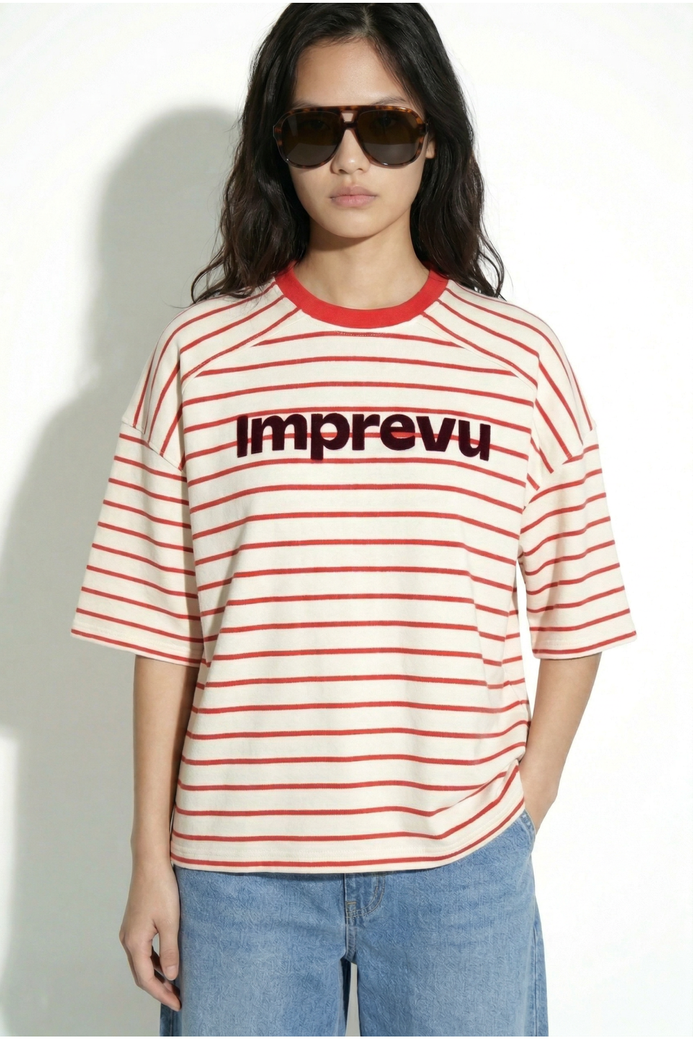 Tshirt Tao Marinière Rouge, Fabriqué Au Portugal