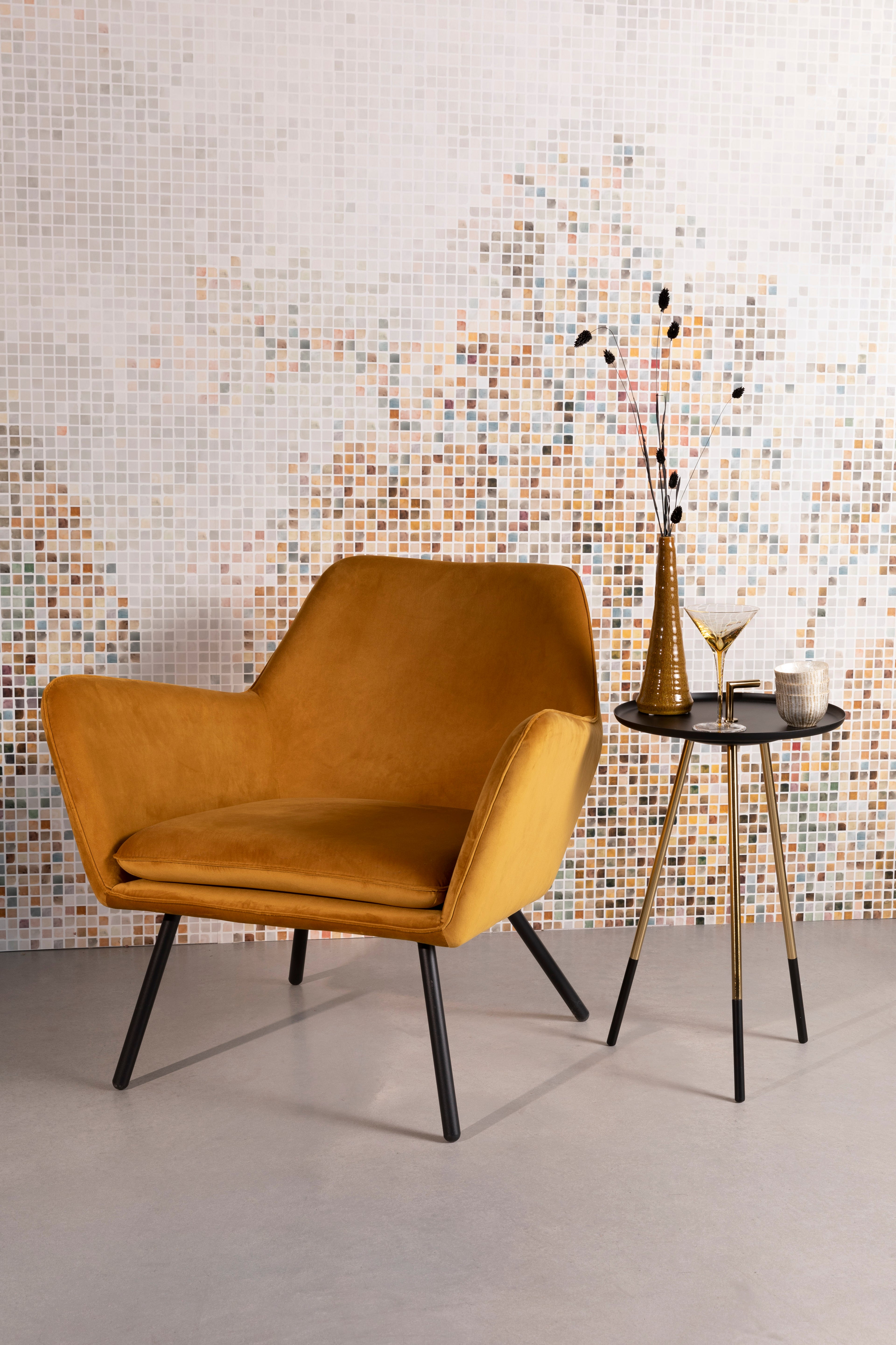 Bon Velours - Lounge Chair - Fabric - Gold