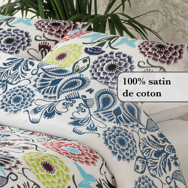 Love Stories - Housse De Couette + Taie(s) D'Oreiller Satin De Coton Love Stories Multico