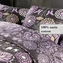 Love Stories - Housse De Couette + Taie(s) D'Oreiller Satin De Coton Love Stories Prune