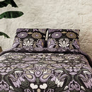 Love Stories - Housse De Couette + Taie(s) D'Oreiller Satin De Coton Love Stories Prune