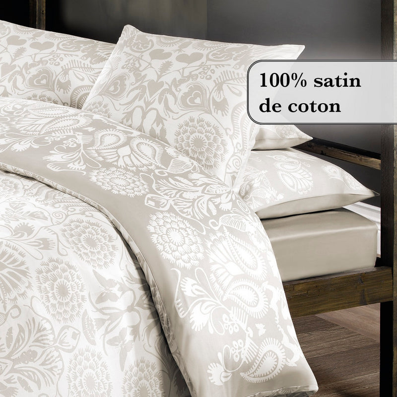Love Stories - Drap-Housse Satin De Coton Uni Beige