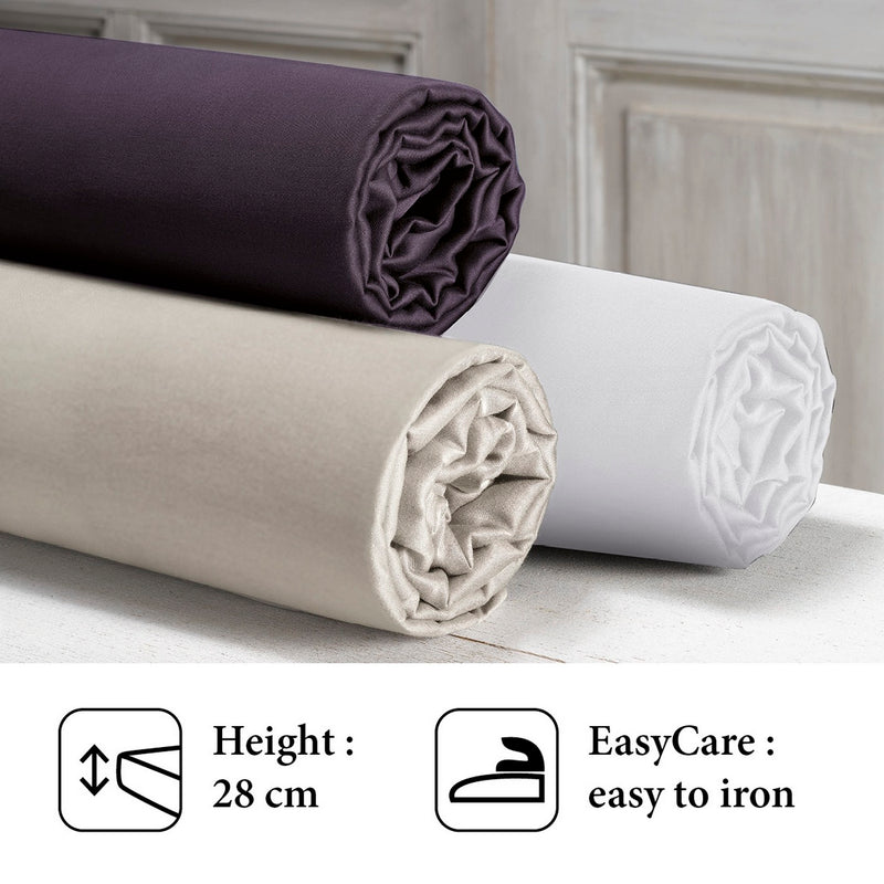 Love Stories - Drap-Housse Satin De Coton Uni Beige
