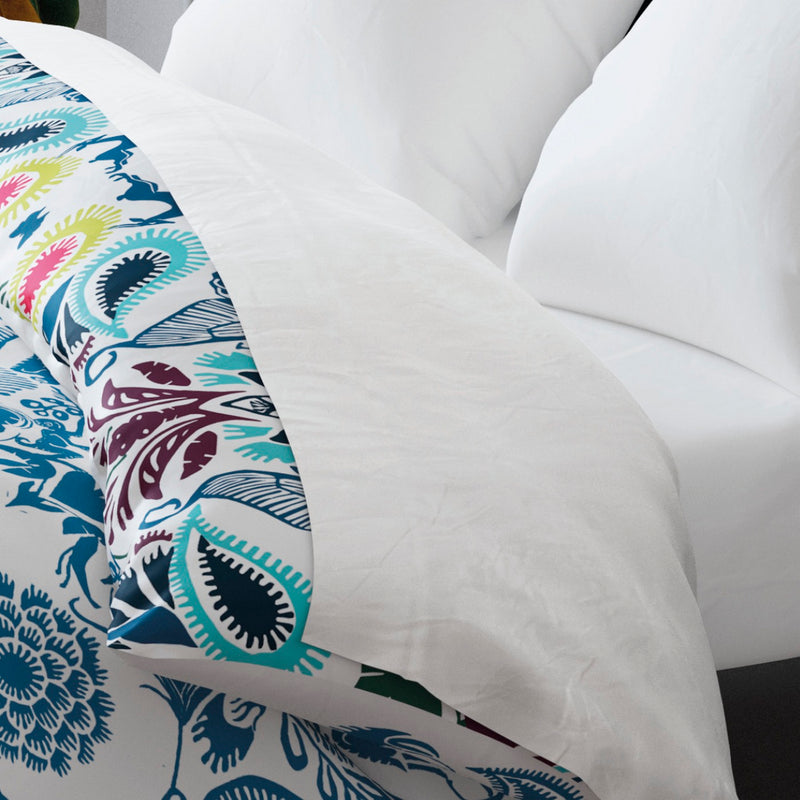 Love Stories
 Jacquard - Drap Plat Satin De Coton Uni Blanc
