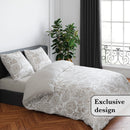 Love Stories - Housse De Couette + Taie(s) D'Oreiller Satin De Coton Love Stories Taupe