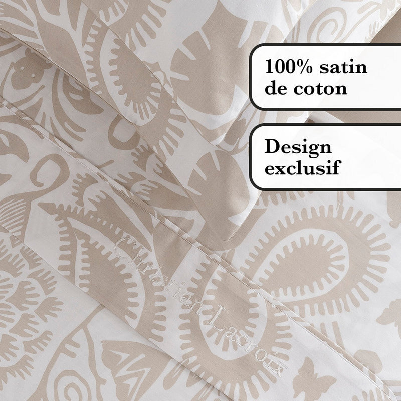 Love Stories - Ensemble De Draps Satin De Coton Love Stories Taupe