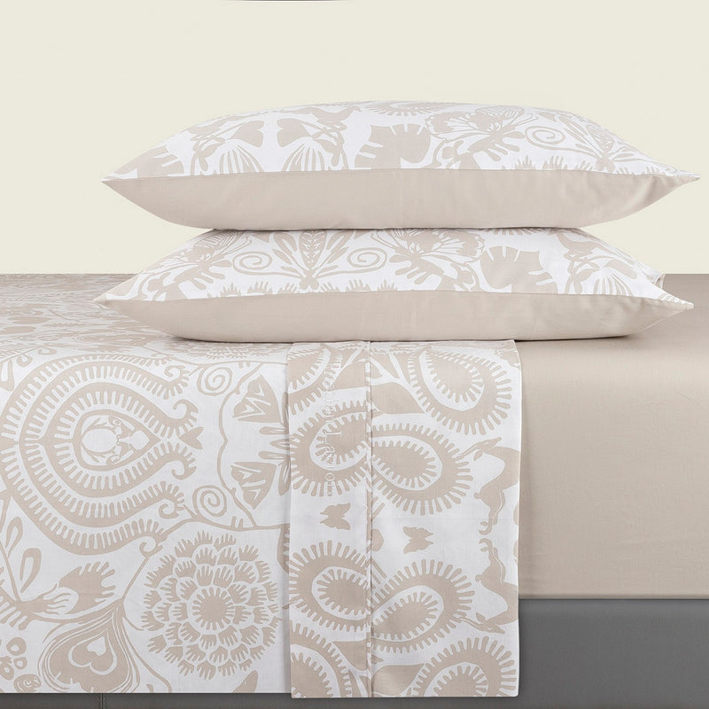 Love Stories - Ensemble De Draps Satin De Coton Love Stories Taupe
