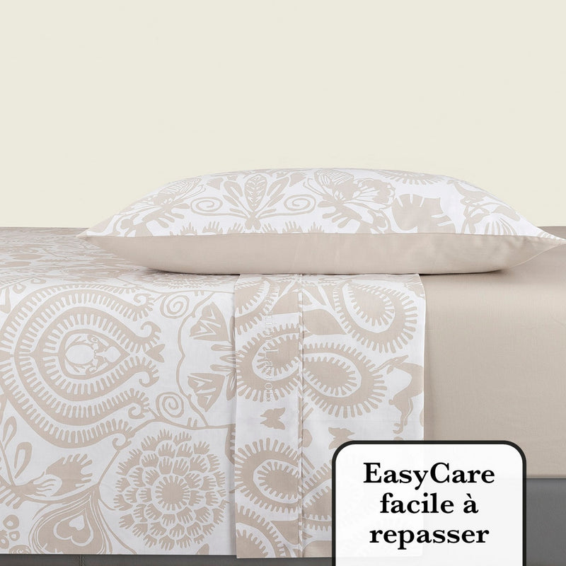 Love Stories - Ensemble De Draps Satin De Coton Love Stories Taupe