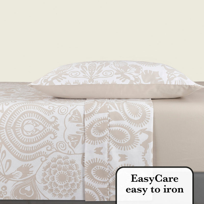 Love Stories - Ensemble De Draps Satin De Coton Love Stories Taupe