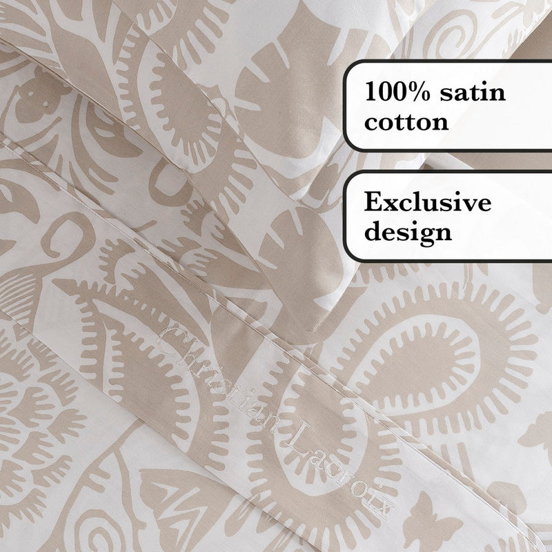 Love Stories - Ensemble De Draps Satin De Coton Love Stories Taupe