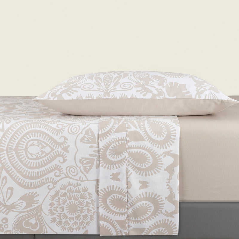 Love Stories - Ensemble De Draps Satin De Coton Love Stories Taupe