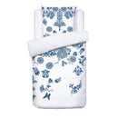 Love Stories - Housse De Couette + Taie(s) D'Oreiller Satin De Coton Love Stories Bleu / Blanc