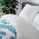 Love Stories - Housse De Couette + Taie(s) D'Oreiller Satin De Coton Love Stories Bleu / Blanc