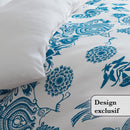 Love Stories - Housse De Couette + Taie(s) D'Oreiller Satin De Coton Love Stories Bleu / Blanc