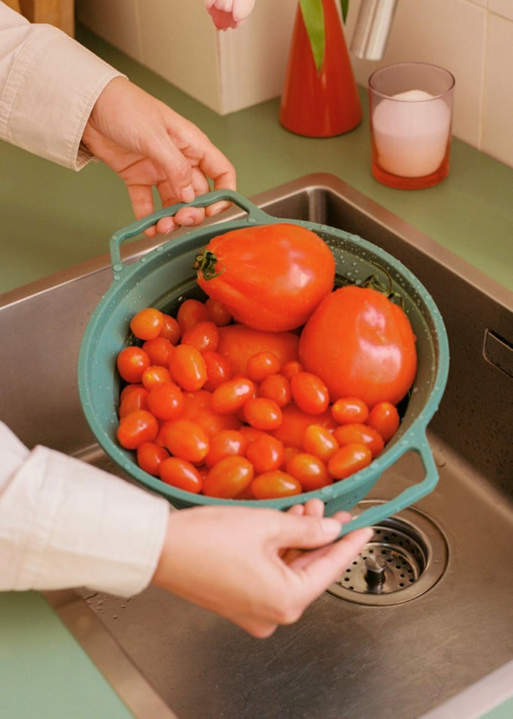 Kitchenware Studio - Passoire Pliante - Sauge