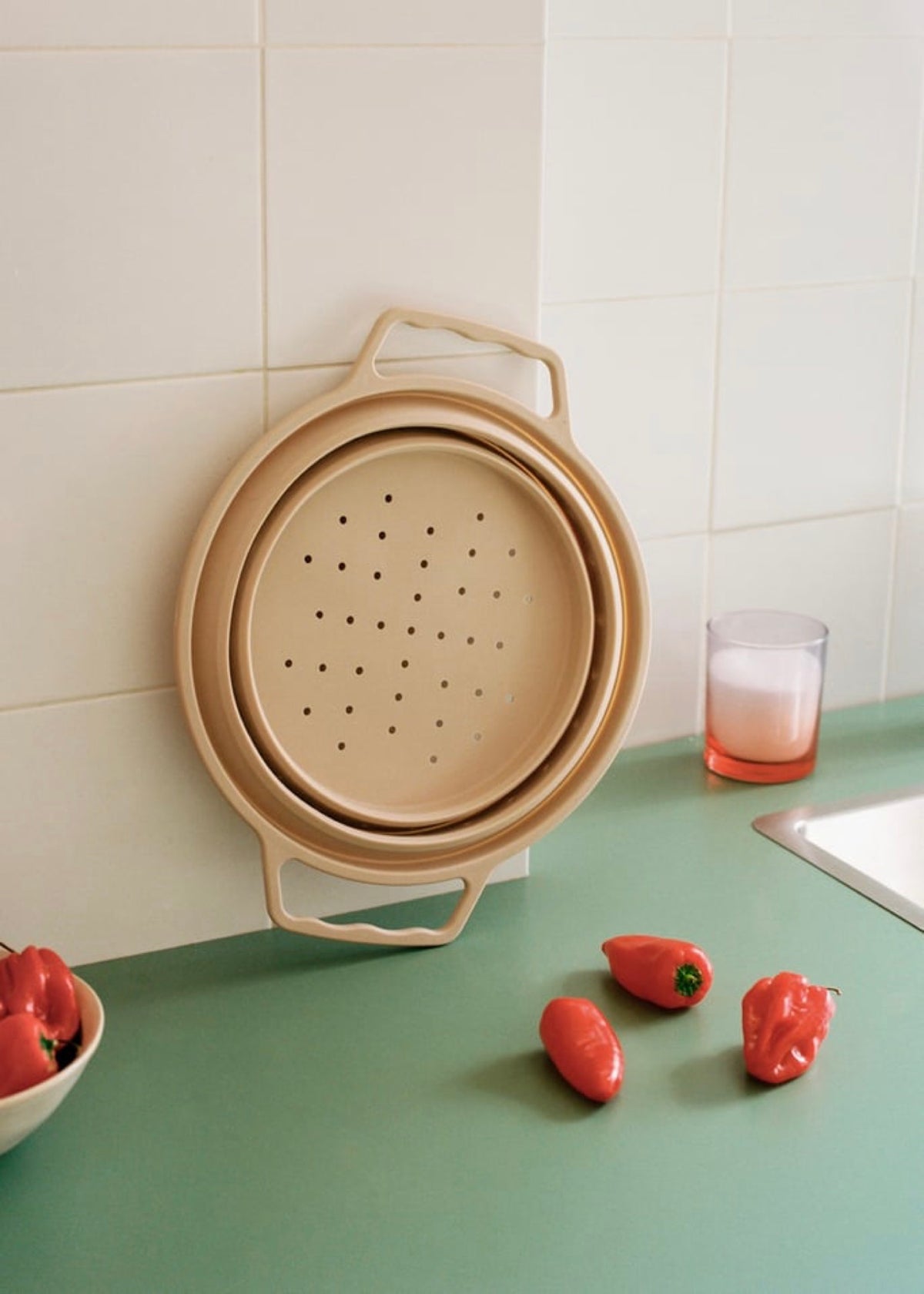 Kitchenware Studio - Passoire Pliante - Sable