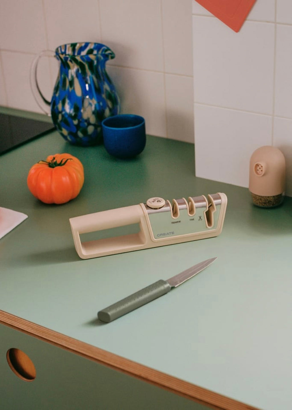 Kitchenware Studio - Afilador De Cuchillos Y Tijeras De Cocina - Arena