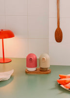 Kitchenware Studio - Salero Y Pimentero Con Base - Terracota
